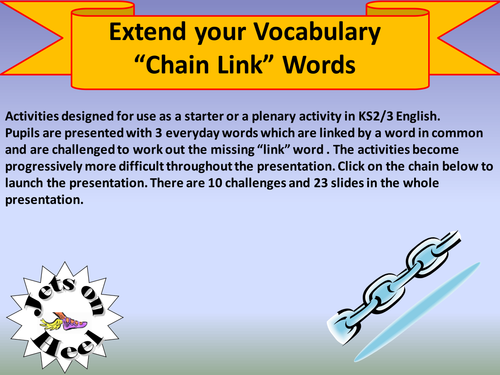 Link Words, Extend Your Vocabulary