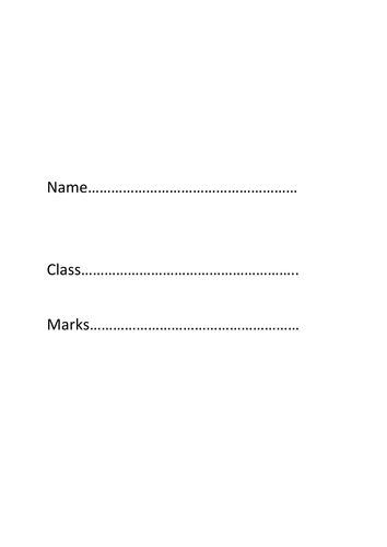 End of Topic test for cells, tissues and organs