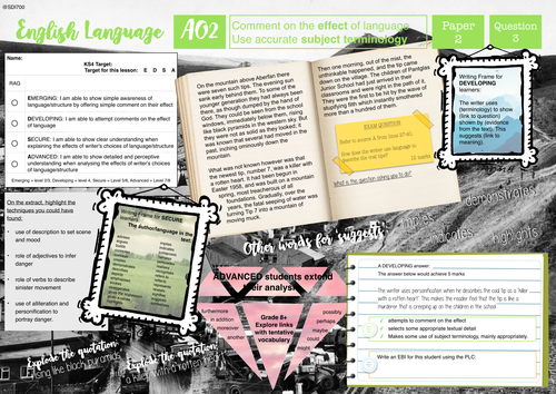 AQA Language Exam AO2 Learning Mat (Paper 2)