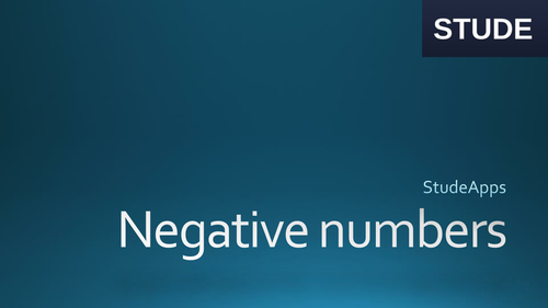 Negative numbers: practical application