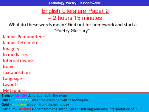 Tissue - AQA Anthology Conflict Cluster - Full lesson