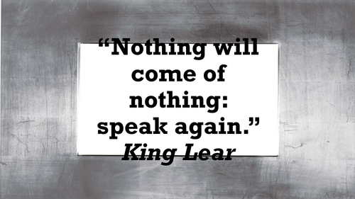 Shakespeare quotation display