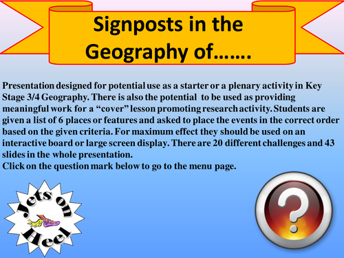 Signposts in Geography