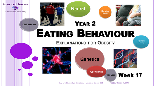 Option 2 Eating Behaviour Week 17 Powerpoint - Explanations for Obesity