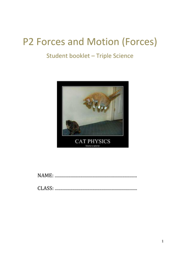 Physics IGCSE 0625 Student Booklet Complete Lesson - Forces