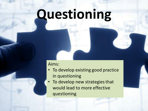 Questioning / Higher Order thinking skills - Socratic Blooms CPD Staff training & development
