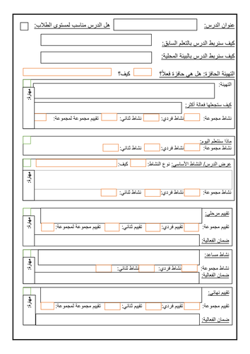 The best lesson plan template