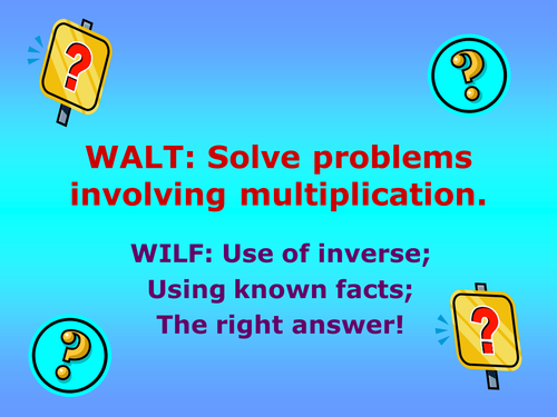 Multiplication Using Inverse year 5 and 6