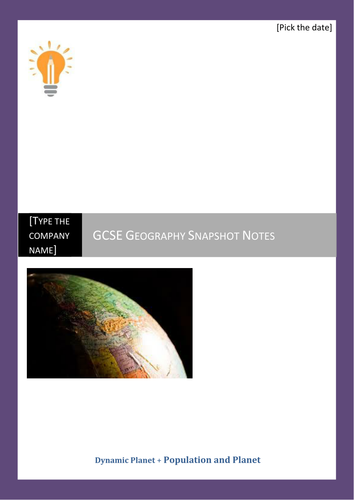 Geography Snapshot Notes