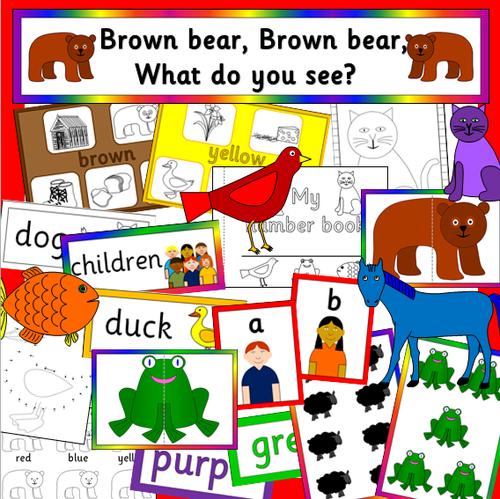 Brown Bear, Brown Bear story resource pack- colours, animals by robbyn ...