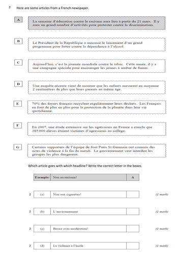 Social issues / world problems - presentations, past exam questions, activities