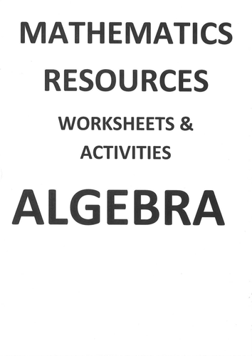 Algebra worksheets_mixbag