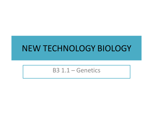 KS3 Science - New Technology in Biology