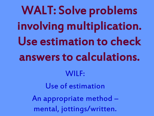Choosing an appropriate method for problem solving activity Year 6