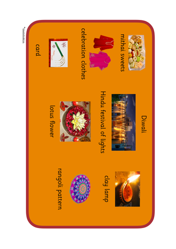 Divali - Diwali simple word mat