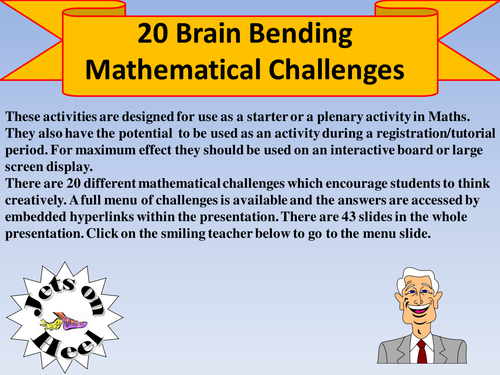 20 Brain Bending Mathematical Challenges