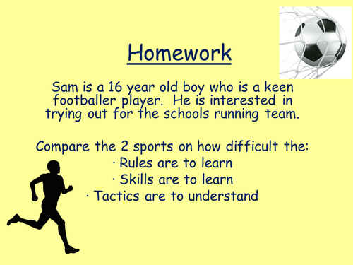 GCSE PE Activity Levels in Sport Lesson and Resources