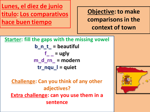 Mi ciudad- comparatives and superlatives