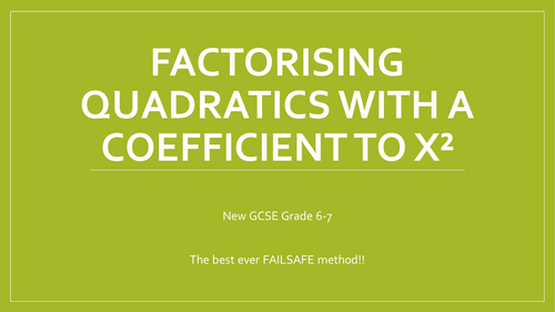 Factorising harder quadratics with a coefficient to x^2