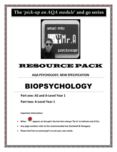 AQA A-Level Psychology: Year 1 and AS,  BIOPSYCHOLOGY Module