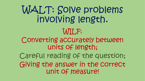 length problem solving year 5