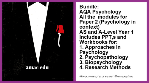 AQA Psychology, AS and Year 1, complete Paper 2 (all modules)