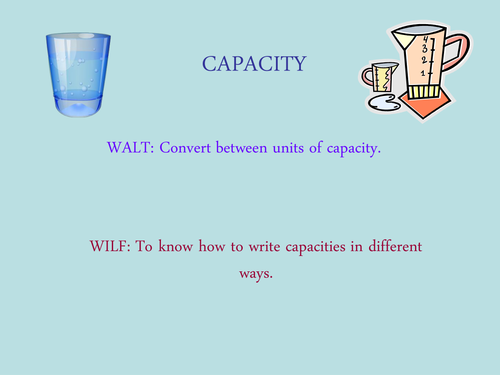 Capacity Converting - Year 5 and 6