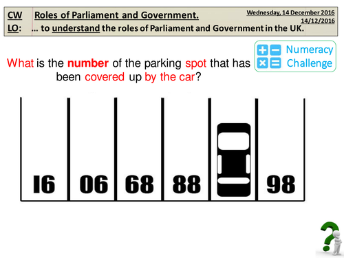 5. Roles of Parliament and Government