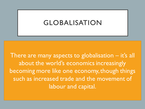 A Level Economics - Globalisation