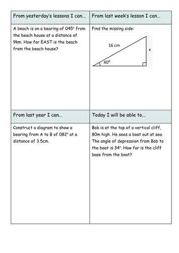 Angle Of Elevation And Depression Trig Worksheet Answers