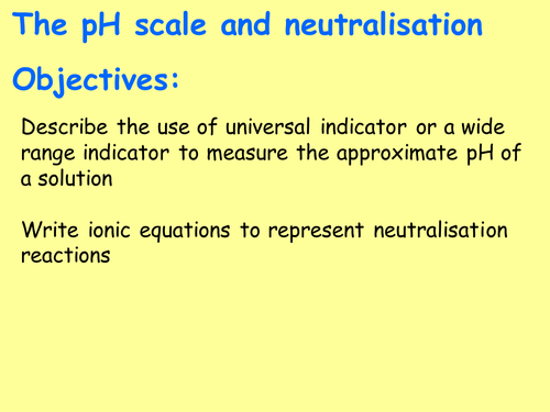 AQA C4.6 (New GCSE Spec 4.4 - exams 2018) - The pH scale and neutralisation