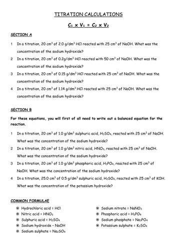 AQA C4.7 (New GCSE Spec 4.4 - exams 2018) - Titrations + required practical 2 (TRIPLE ONLY)
