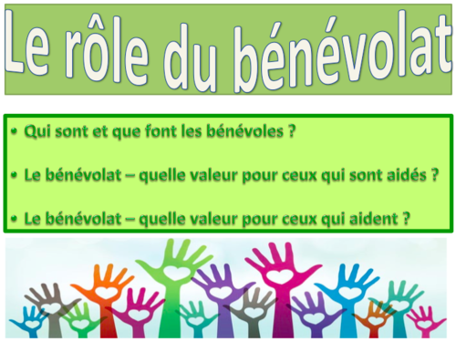 Le rôle du bénévolat  (The place of voluntary work)/ French / AS Level / AQA / 2016