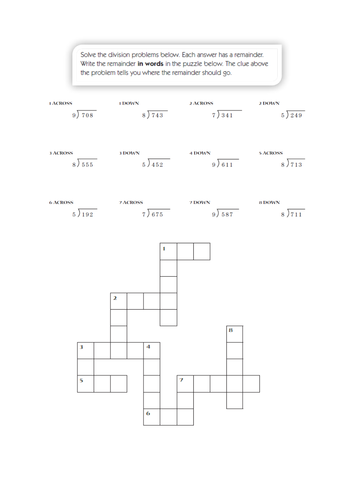 Short division with remainders