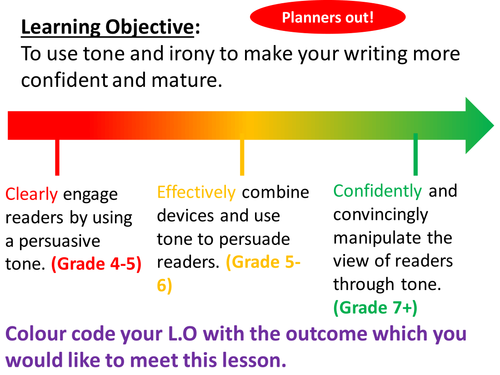 Tone and irony in writing | Teaching Resources