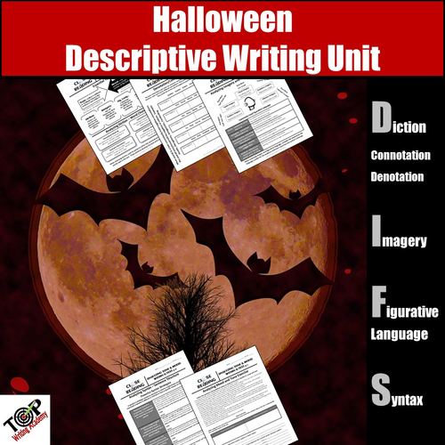 Halloween Descriptive Writing Activities (Figurative Language & Imagery) Teaching Resources