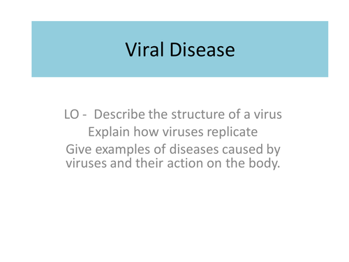 Viral disease - New AQA GSCE
