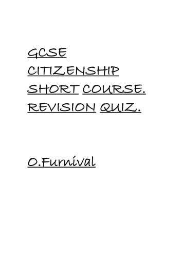 GCSE Citizenship 250 questions and answers