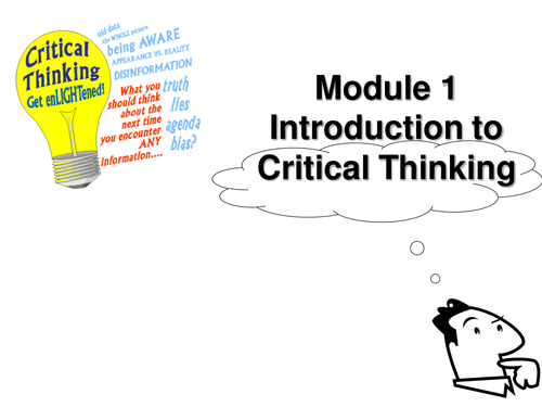 Critical Thinking Module including Workbook