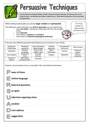 Persuasive Writing Workbook