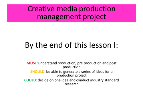 Creative Media production project - pre-production and post production - copyright, privacy law etc.