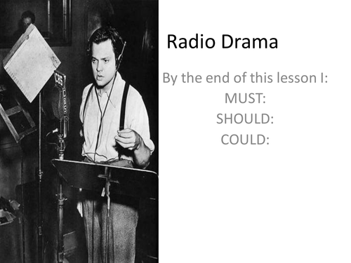 Radio Drama Media studies