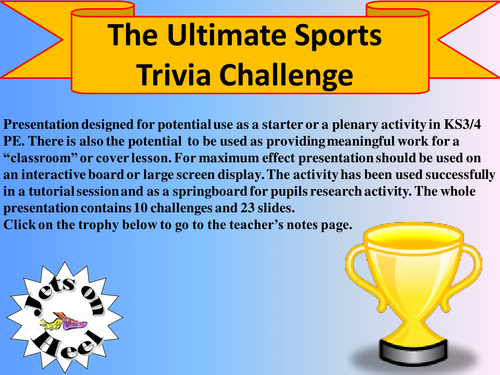 Ultimate Sporting Trivia Challenge