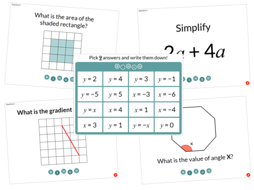 Algebra and Shape Bingo Bundle