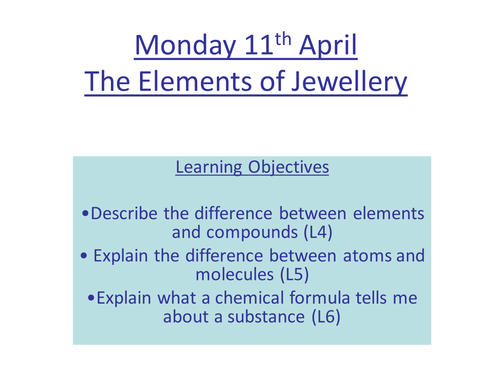 Elements and compounds