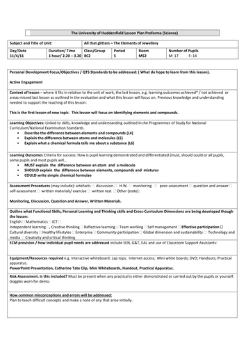 Elements and compounds