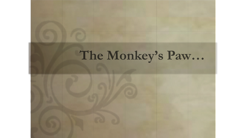 The Monkey's Paw lesson