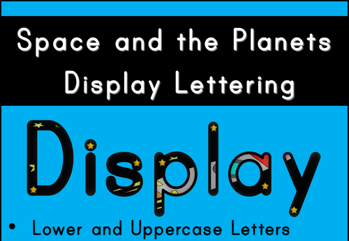 Space and the Planets Display Lettering