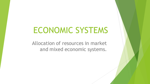 aAllocation of resources (economic systems)