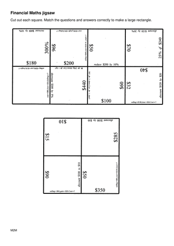 Financial Maths jigsaw